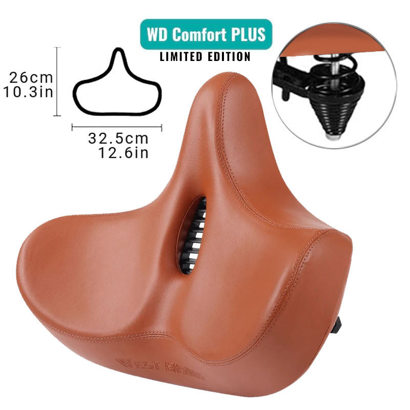 Mosrugs | RideEase - Extra Wide & Breathable Comfortable Bike Saddle, Ergonomic Bicycle Seat