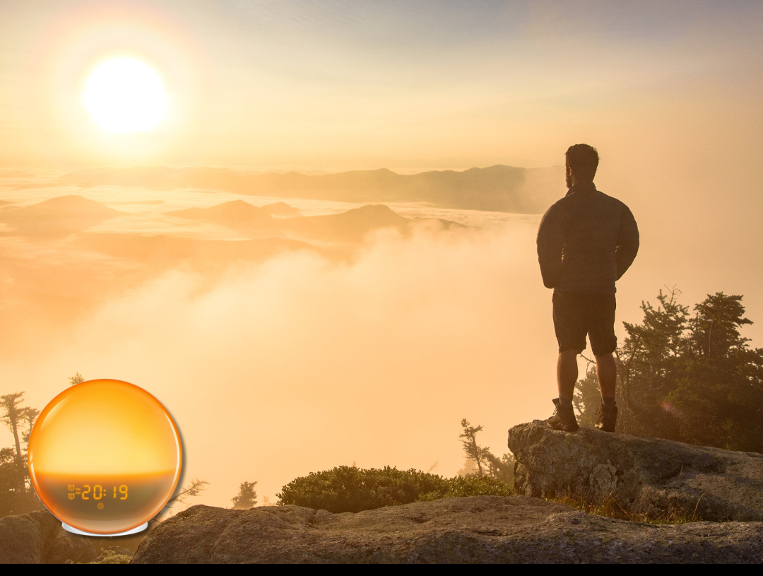 Mosrugs | GlowRise Natural Wake-Up Light Alarm Clock with Sunrise & Sunset Simulation