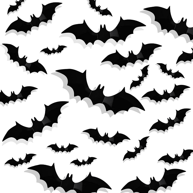 Mosrugs | 3D Bat Wall Decals – Halloween Decoration Set for Walls & Parties