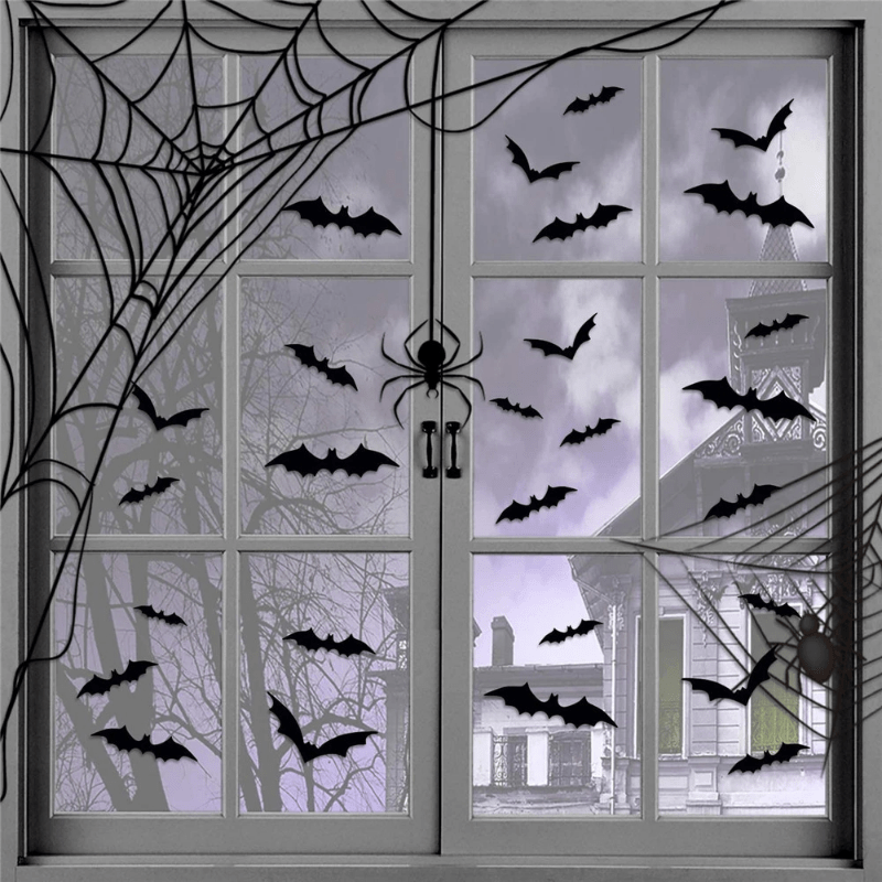 Mosrugs | 3D Bat Wall Decals – Halloween Decoration Set for Walls & Parties