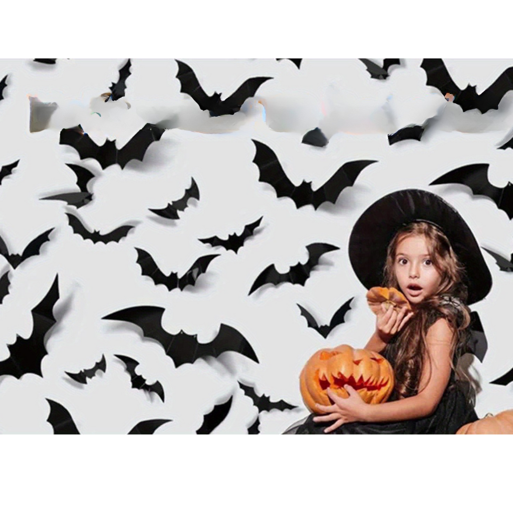 Mosrugs | 3D Bat Wall Decals – Halloween Decoration Set for Walls & Parties