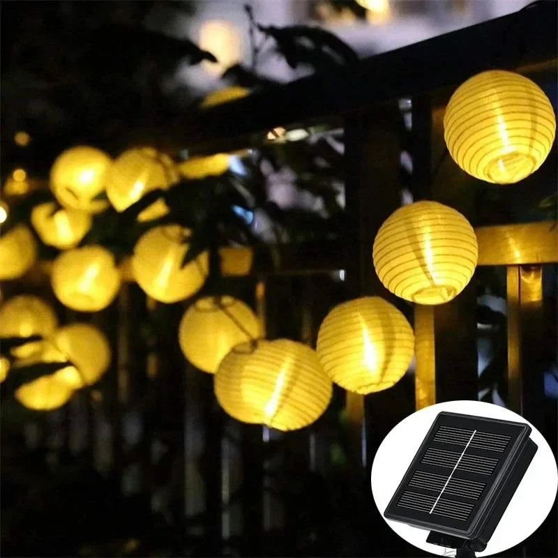 Mosrugs | SunShade Solar Lantern String Lights – Weatherproof Outdoor LED Decoration