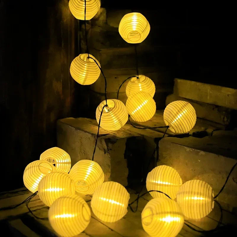 Mosrugs | SunShade Solar Lantern String Lights – Weatherproof Outdoor LED Decoration