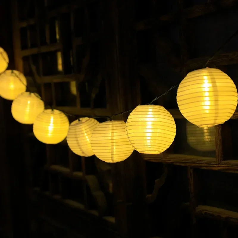 Mosrugs | SunShade Solar Lantern String Lights – Weatherproof Outdoor LED Decoration