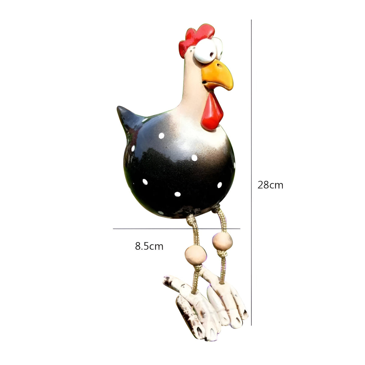 Mosrugs | Whimsy Big-Eyed Rooster Garden Statue – Weatherproof Resin Chicken Ornament