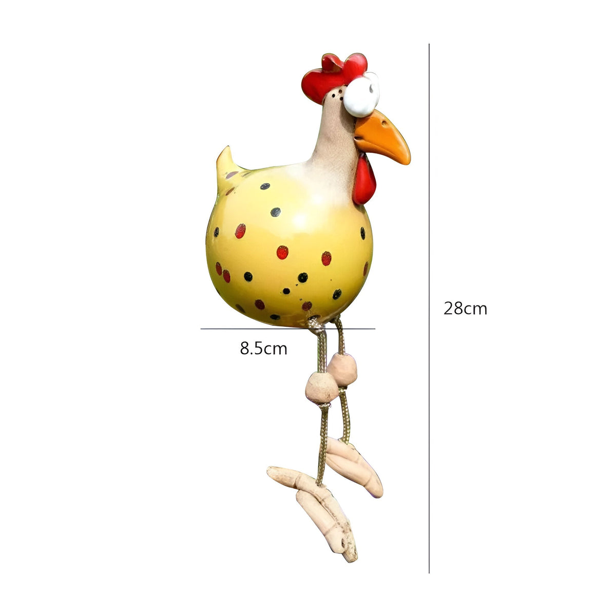 Mosrugs | Whimsy Big-Eyed Rooster Garden Statue – Weatherproof Resin Chicken Ornament