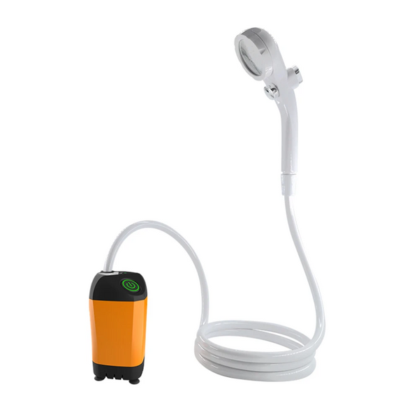 Mosrugs | Portable Camping Shower with Pump – USB Rechargeable, 4400mAh Battery, Compact & Easy Setup