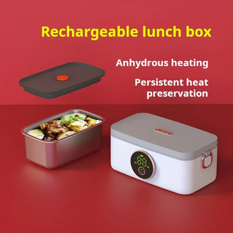 Mosrugs | HeatMate Pro Wireless Heated Lunchbox – Rechargeable & Portable Food Warmer for Hot Meals On the Go