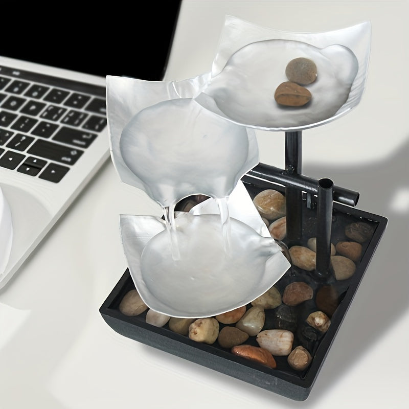 Mosrugs | LeafFlow – Elegant Indoor Fountain with Leaf Design and Gentle Water Flow