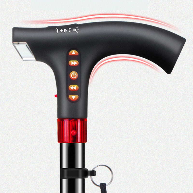 Mosrugs | Smart Walking Stick | LED Light Radio Emergency Alarm | Adjustable