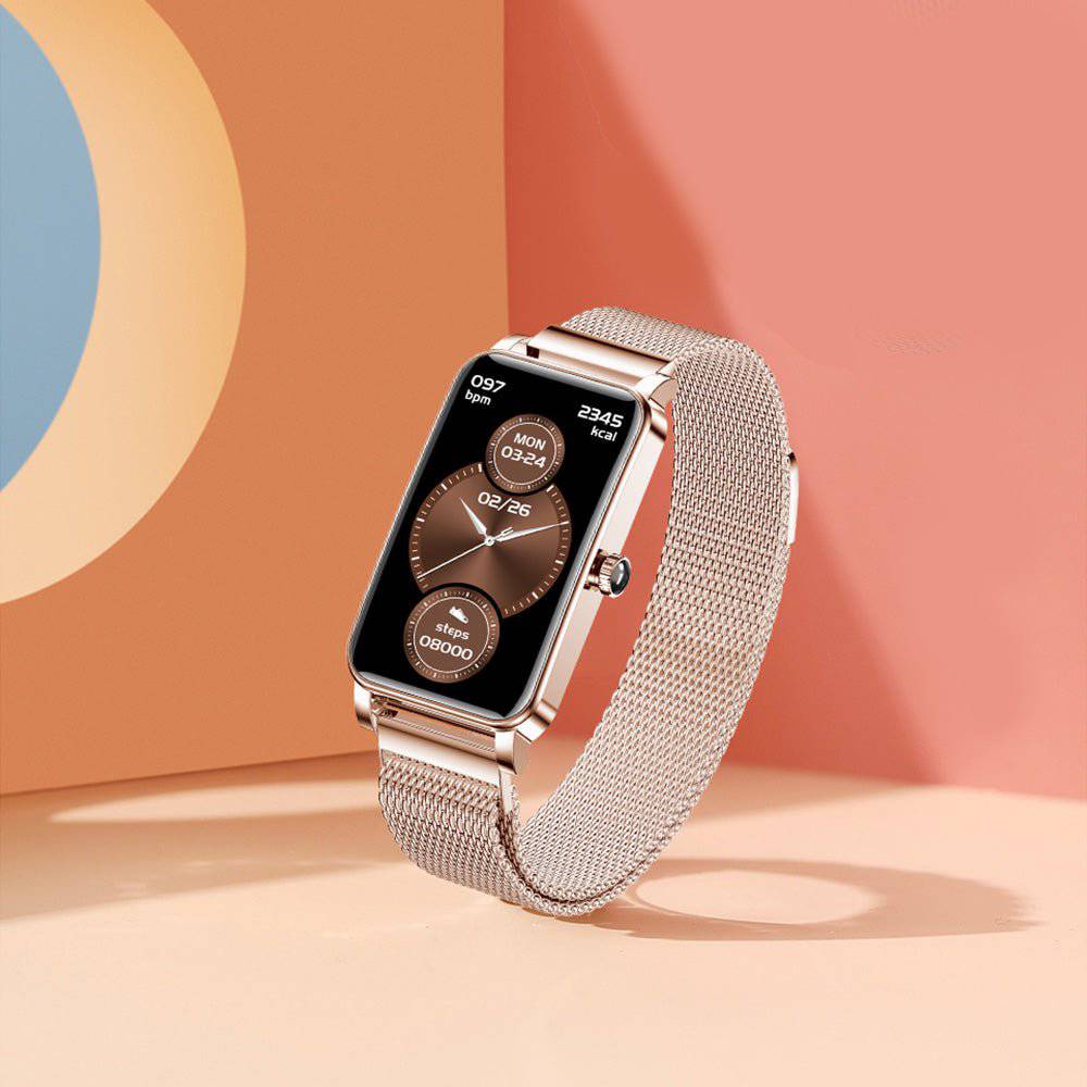 Mosrugs | Zelina Women’s Smartwatch – Stylish Fitness Tracker with Heart Rate, Sleep Monitor & Notifications
