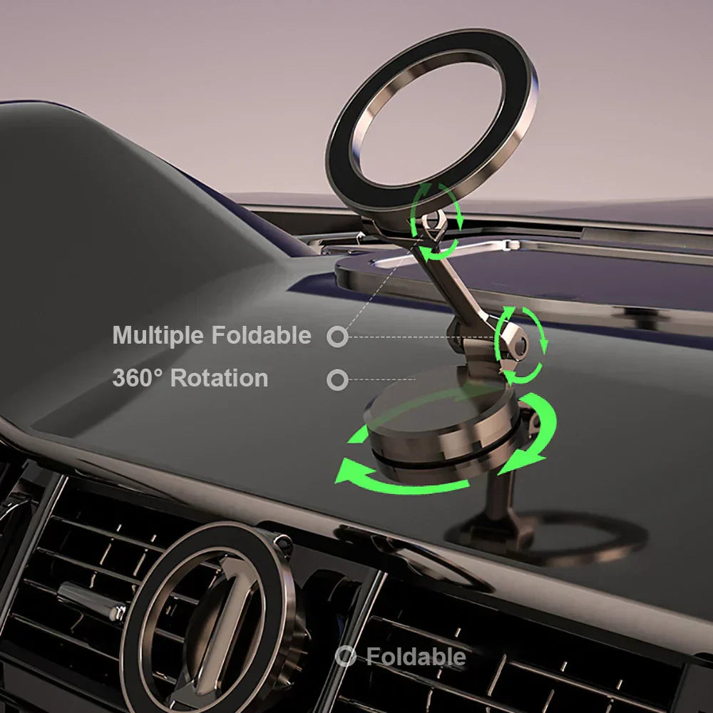 Mosrugs | 360° Foldable Magnetic Car Phone Holder – Adjustable & Secure Mount for All Smartphones