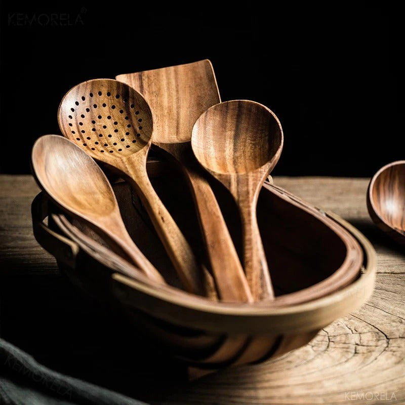 Mosrugs | NordicWood Kitchen Utensil Set – Sustainable & Stylish Cooking Essentials for Every Kitchen
