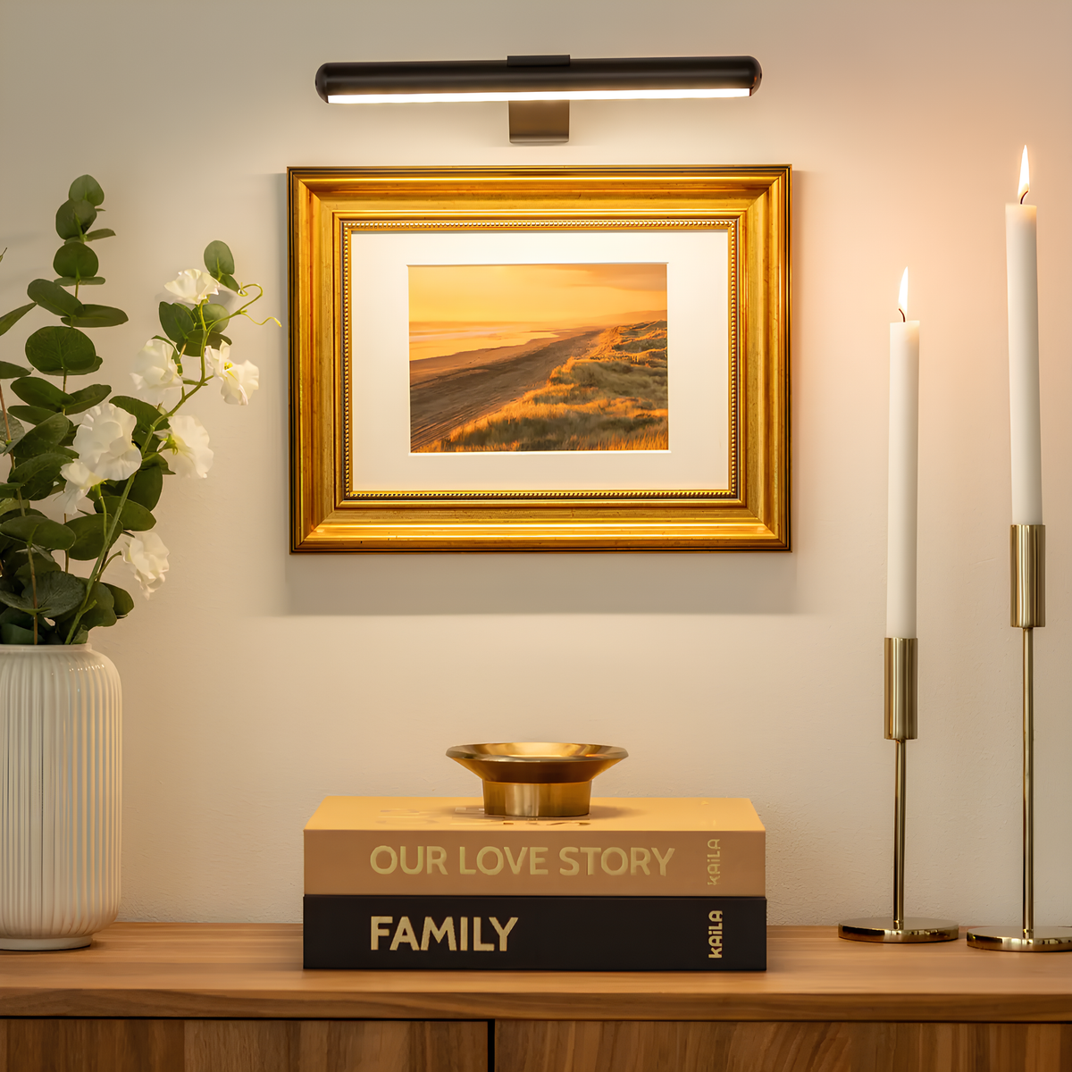 Mosrugs | ArtGlow Wireless LED Picture Light – Rechargeable Wall Lamp with Remote & Adjustable Dimming