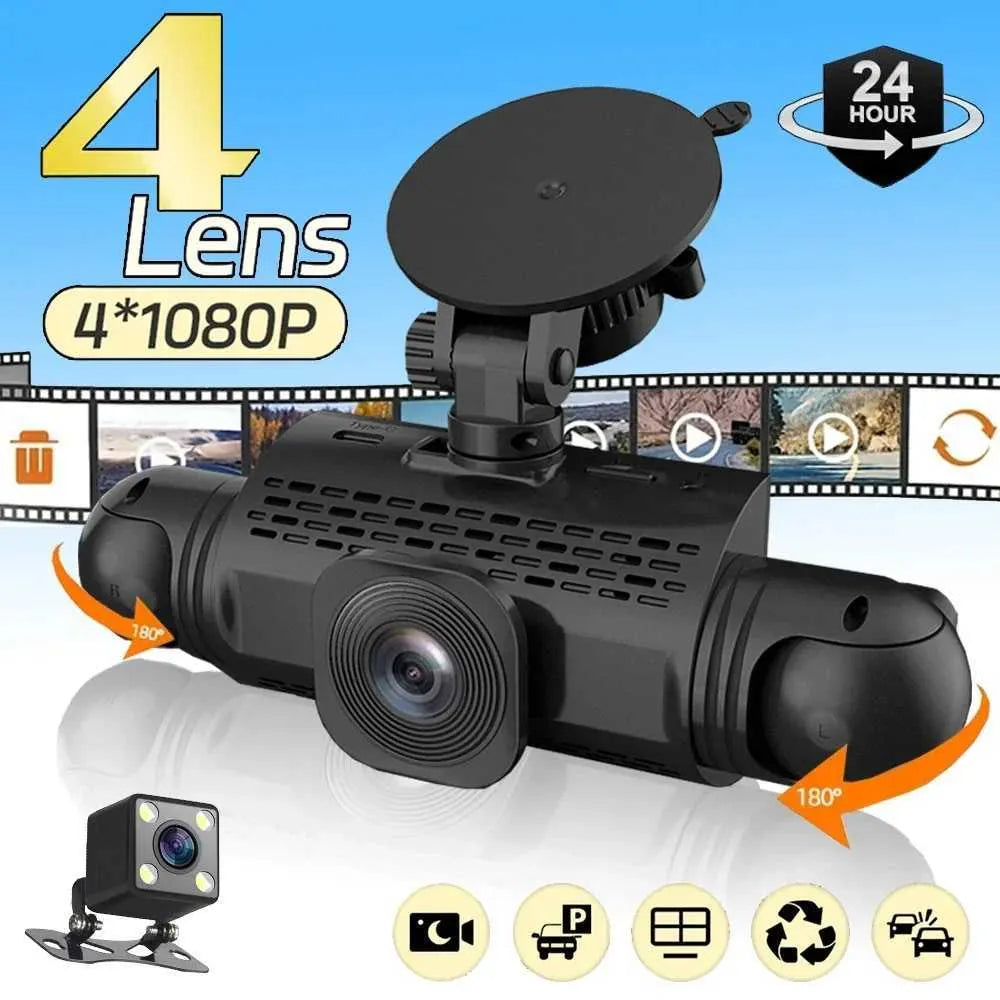 Mosrugs | 360° Car Dashcam | DashGard Pro CX360 | Full HD Driving Recorder with Night Vision & Parking Monitor