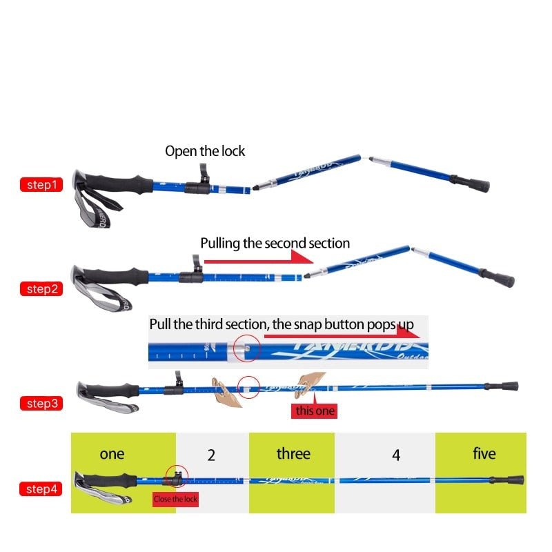 Mosrugs | Adjustable Telescopic Hiking Poles – Lightweight & Durable Trekking Sticks for Outdoor Adventures