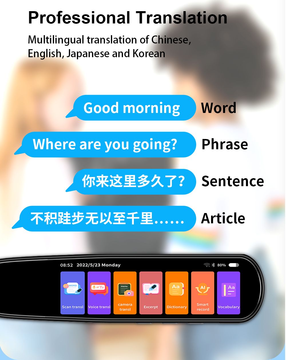 Mosrugs | Precision 112-Language Translation & Reading Pen – Instant Text & Speech Translator