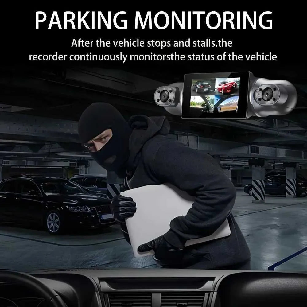 Mosrugs | 360° Car Dashcam | DashGard Pro CX360 | Full HD Driving Recorder with Night Vision & Parking Monitor