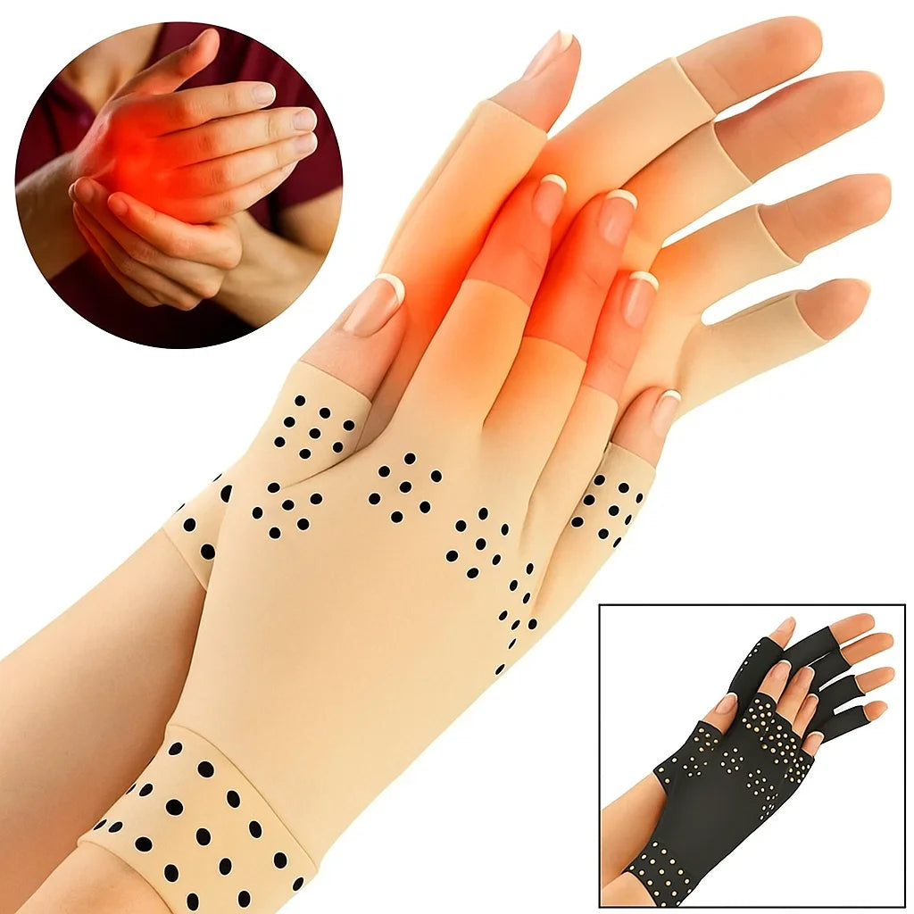 Mosrugs | Fingerless Gloves for Arthritis & Pain Relief - Magnetic Compression for Improved Circulation and Reduced Swelling
