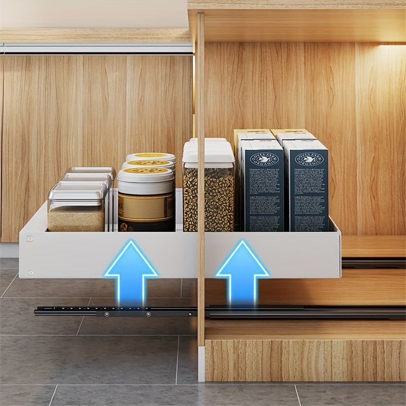 Mosrugs | Lina Pull-Out Kitchen Cabinet Organiser – Space-Saving Sliding Pantry Storage Rack