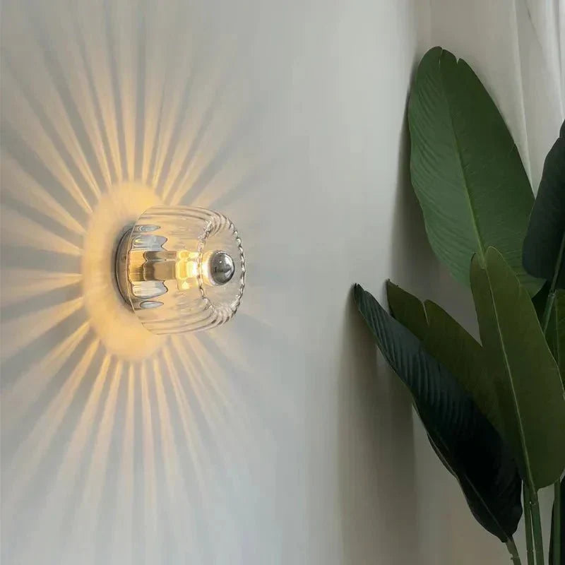 Mosrugs | Scandinavian Bauhaus Wall Light – Nordic Glass & Metal Sconce for Modern Interiors