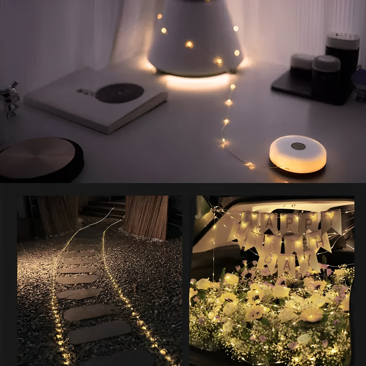 Mosrugs | Portable LED Camping String Light – USB Rechargeable Waterproof Fairy Lights for Outdoor & Indoor Use (10m)