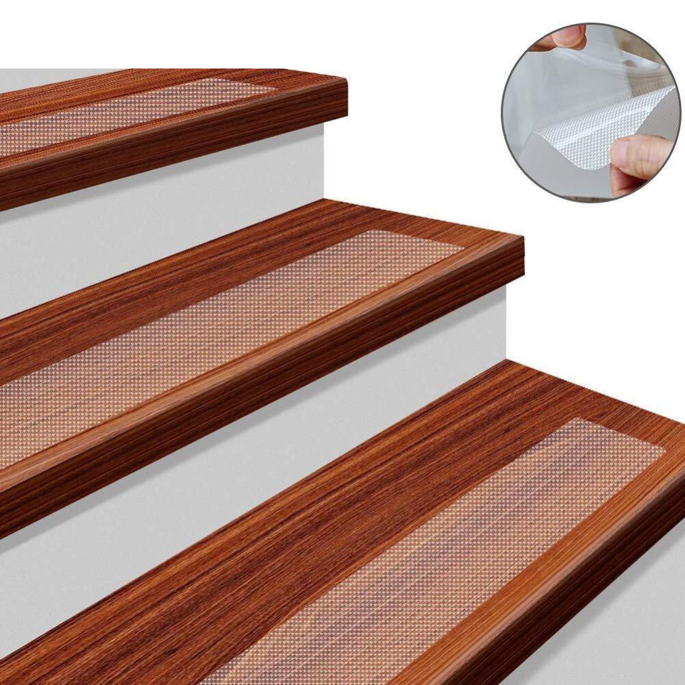 Mosrugs | Clear Non-Slip Stair Tread Strips – Indoor Safety Grip Tape for Steps