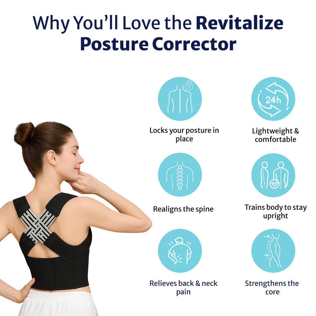 Mosrugs | Back Posture Corrector | Adjustable, Breathable Design for Men & Women to Improve Posture and Reduce Back Pain