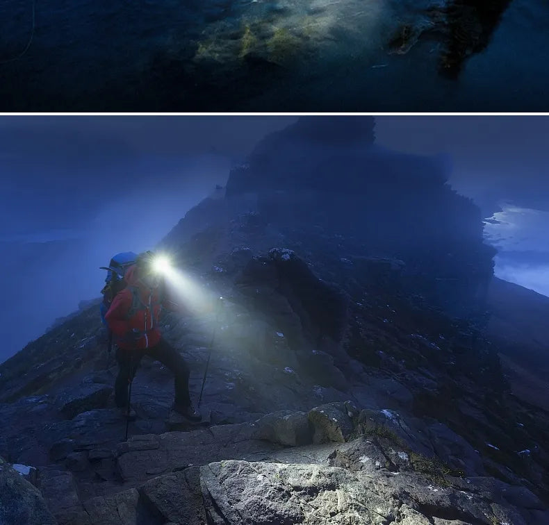 Mosrugs | Powerful Waterproof LED Headlamp with Zoom & Rechargeable Battery – Outdoor Adventure Light