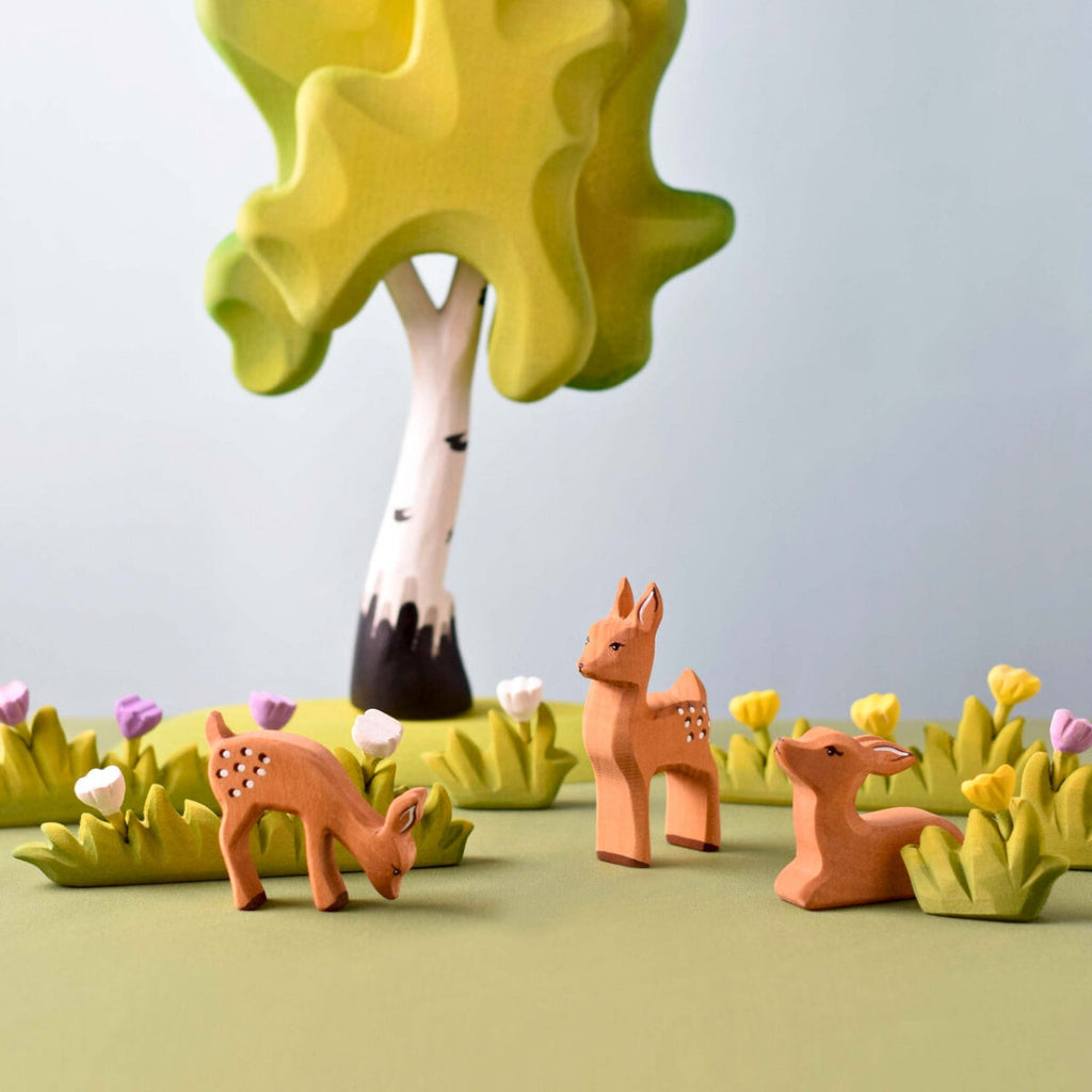 Wooden Animals - Deer Herd - Set of 5
