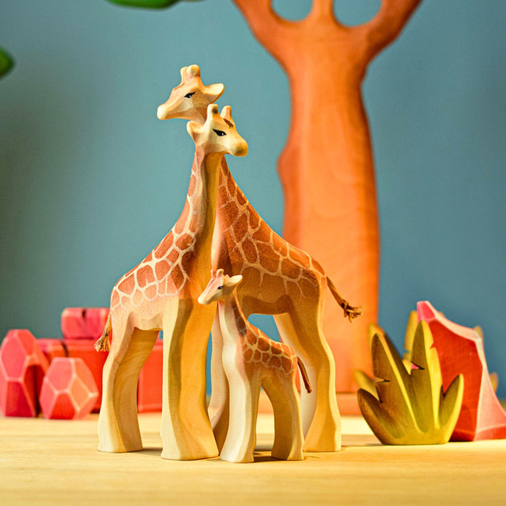 Wooden Animal - Giraffe Family - Set of 3
