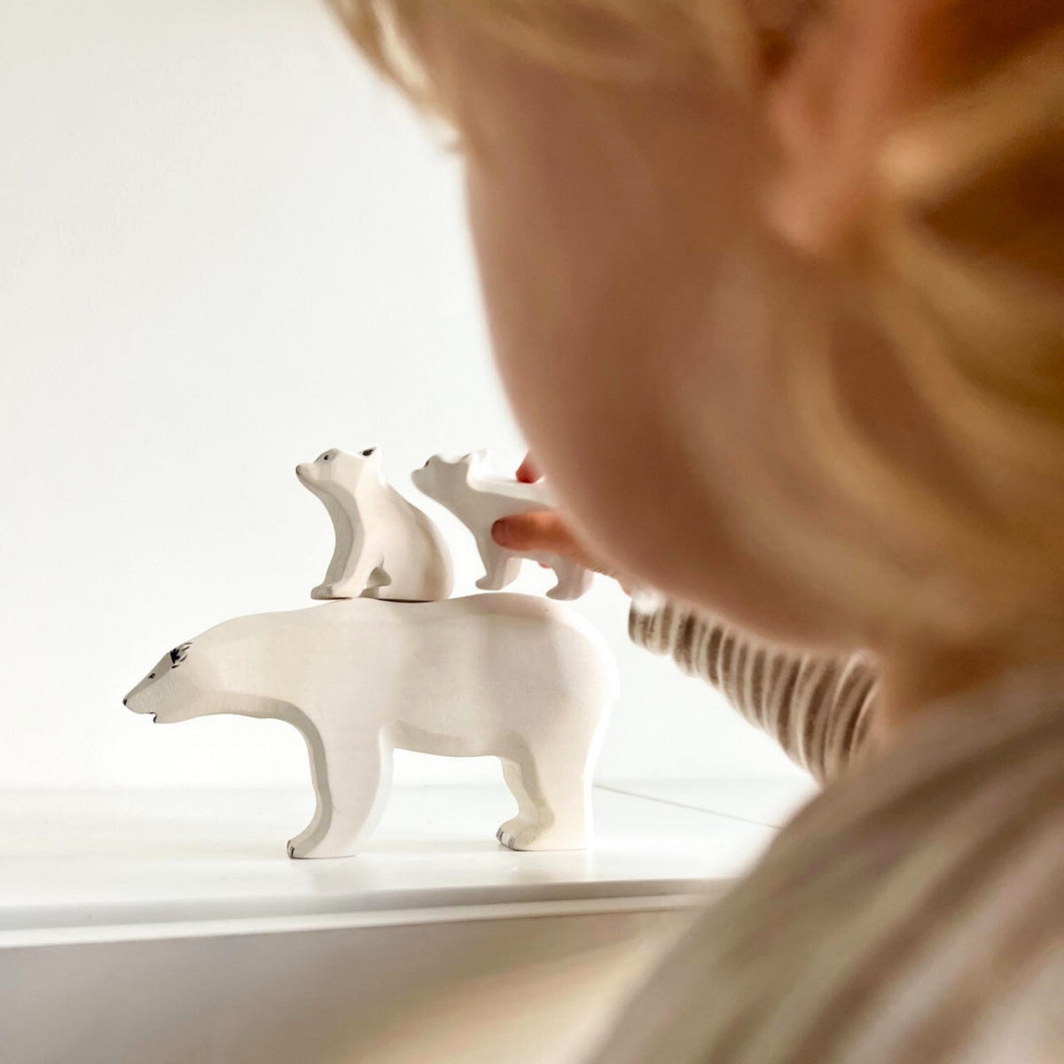 Wooden Animals - Polar Bears & Ice Floe - Set of 4