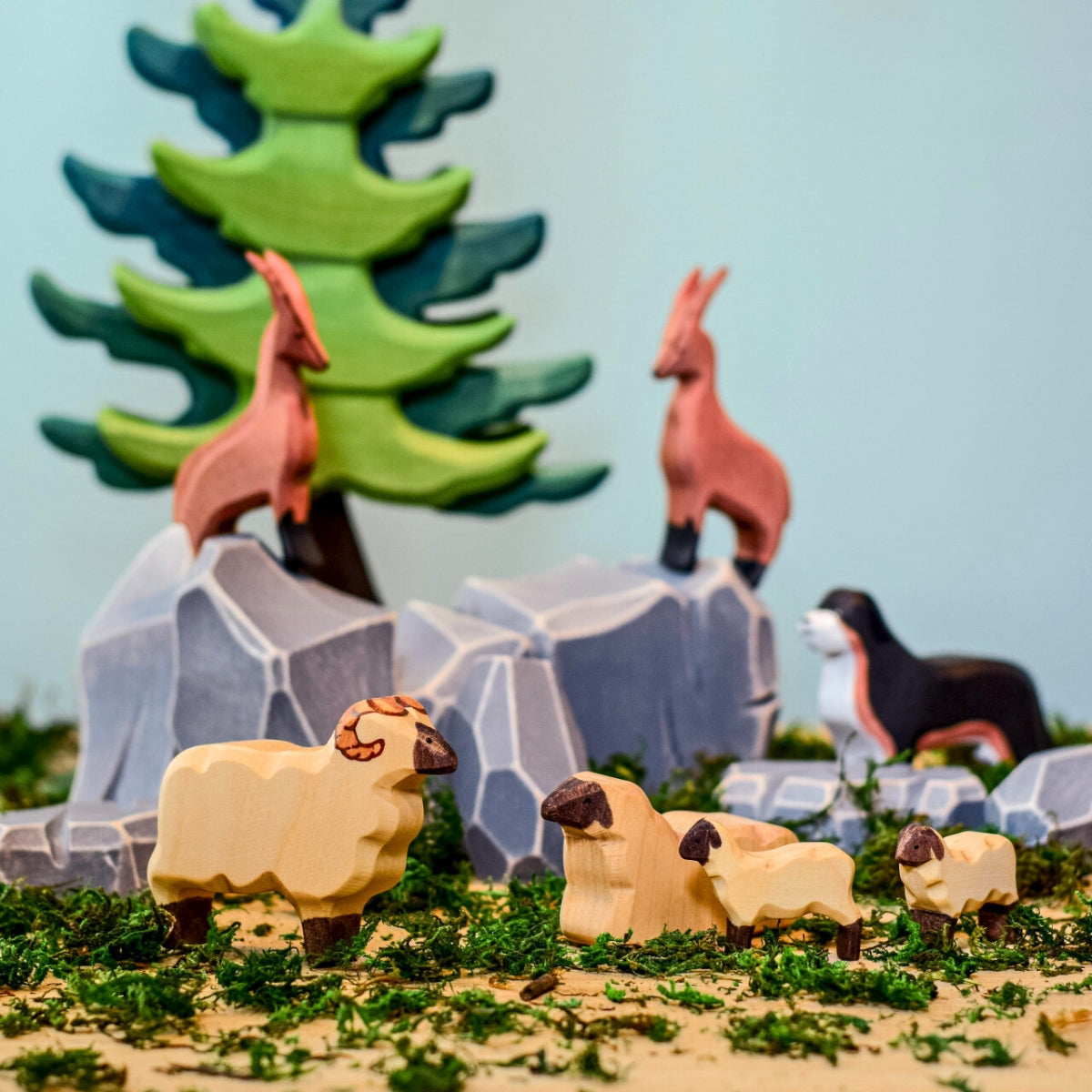 Wooden Farm Animal - Sheep Ram