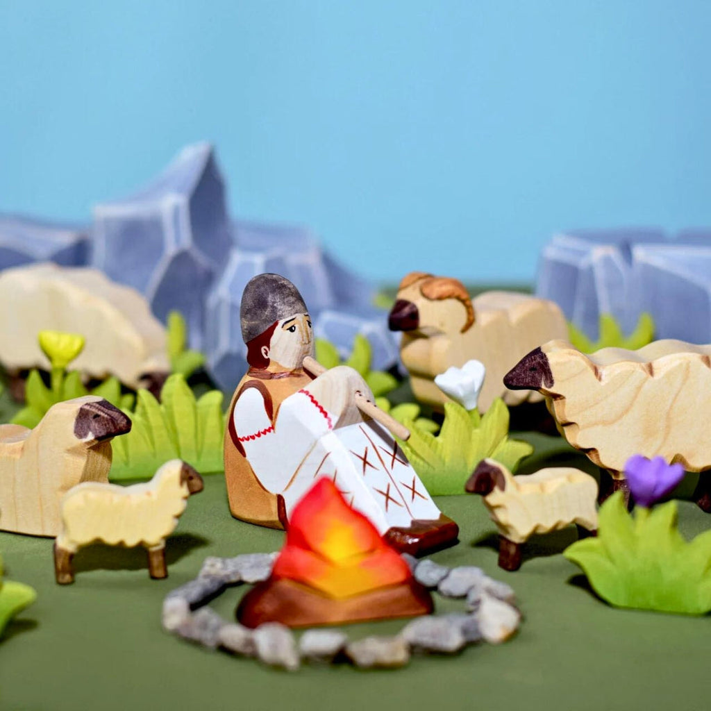 Wooden Farm Animal - Sheep - Resting