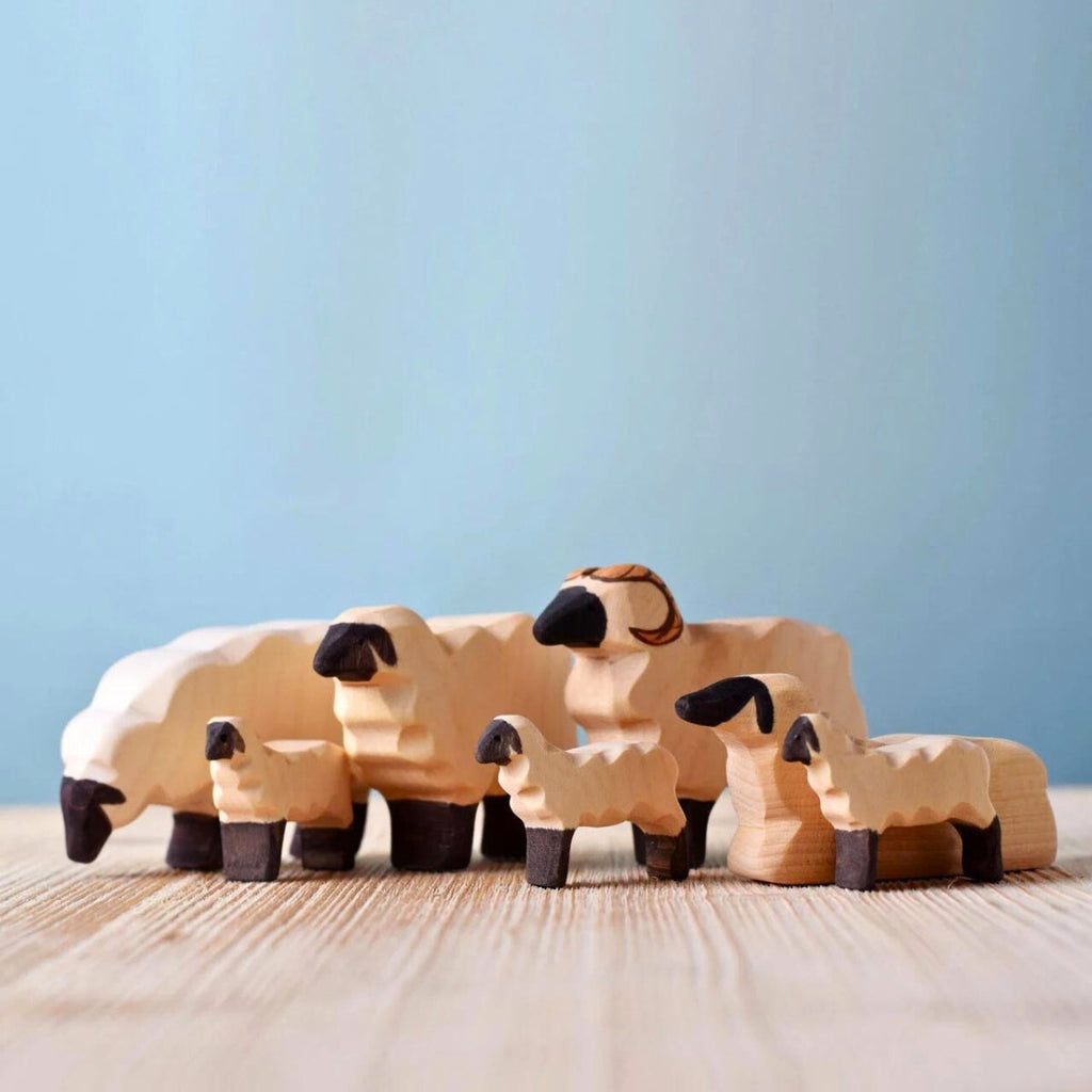 Wooden Farm Animal - Sheep - Resting