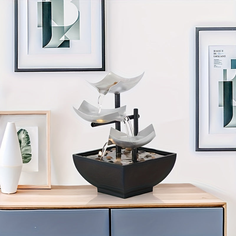 Mosrugs | LeafFlow – Elegant Indoor Fountain with Leaf Design and Gentle Water Flow