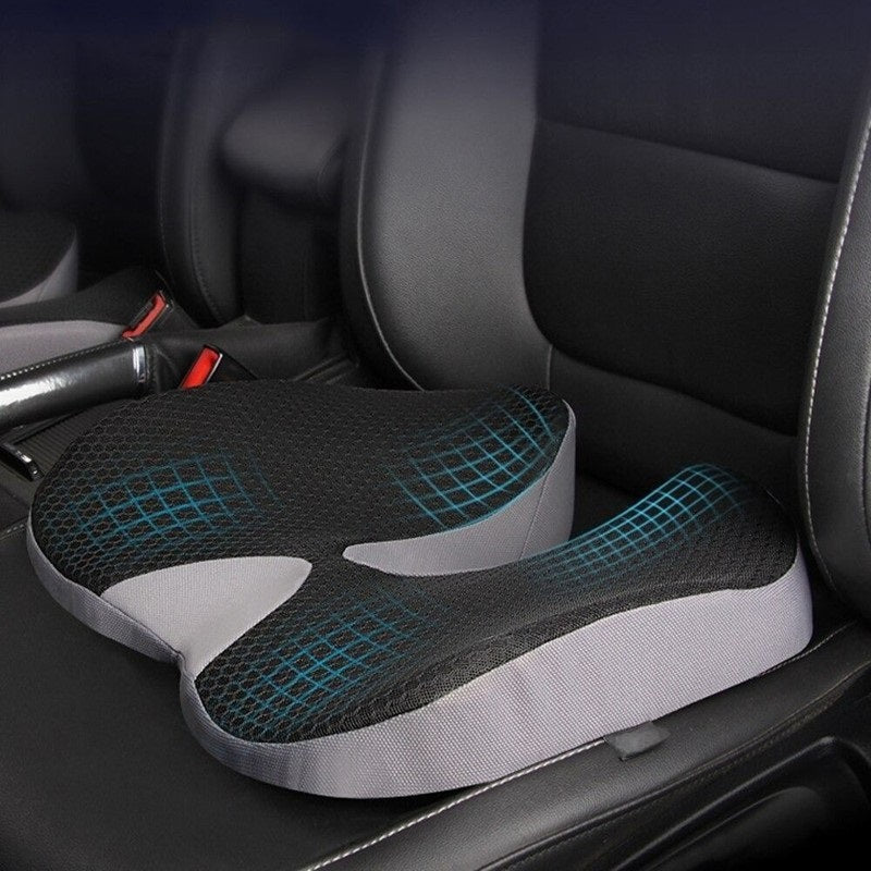 Mosrugs | Ergonomic Memory Foam Car Seat Cushion – Tailbone & Sciatica Support Pillow