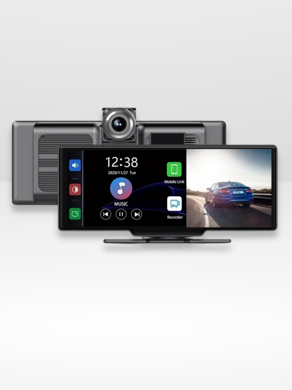 Mosrugs | Wireless CarPlay Screen with Built-in 4K Dashcam & Optional Rear Camera – 10.26" IPS Display