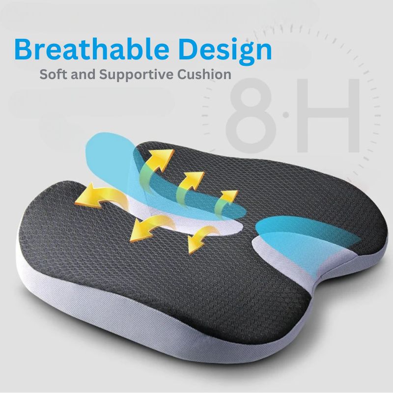 Mosrugs | Ergonomic Memory Foam Car Seat Cushion – Tailbone & Sciatica Support Pillow
