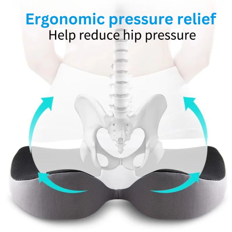 Mosrugs | Ergonomic Memory Foam Car Seat Cushion – Tailbone & Sciatica Support Pillow