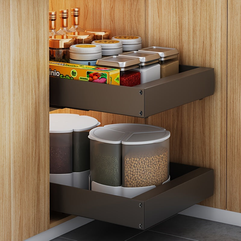 Mosrugs | Lina Pull-Out Kitchen Cabinet Organiser – Space-Saving Sliding Pantry Storage Rack