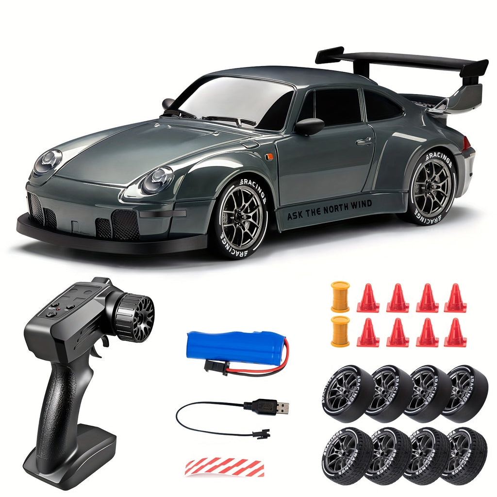 Mosrugs | 1:24 RC Drift Car | 4WD, LED Wheels & USB Rechargeable for Indoor and Outdoor Racing Fun