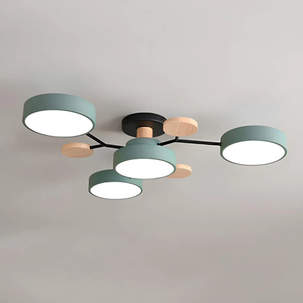 Mosrugs | Contemporary Round Iron LED Chandelier | Energy-Efficient. Stylish Lighting for Living Rooms. Dining Areas & Entryways