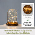 Christmas Cylinder Glass Dome Display with Wooden Base