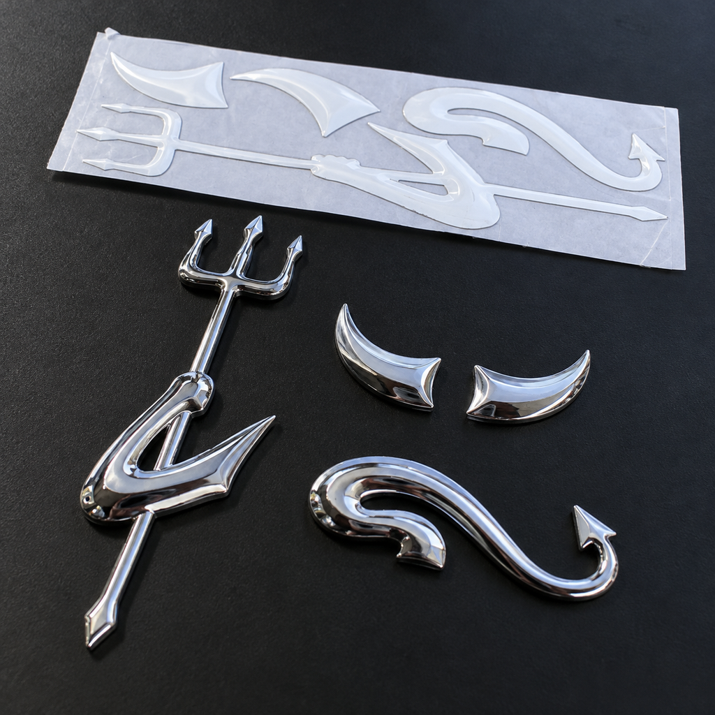 3D Funny Little Devil Demon Horns Sticker for Cars