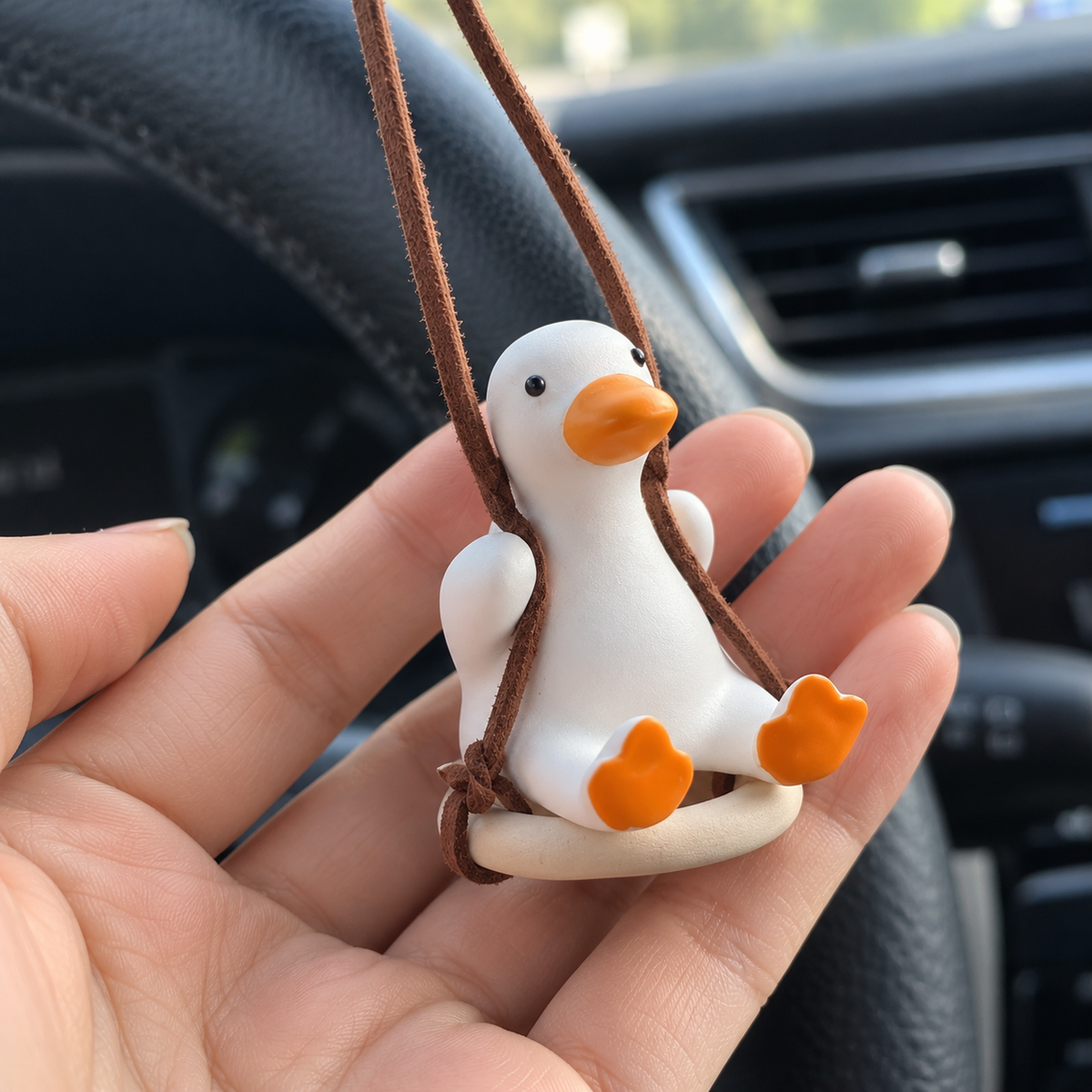 Swinging Duck Car Mirror Ornament