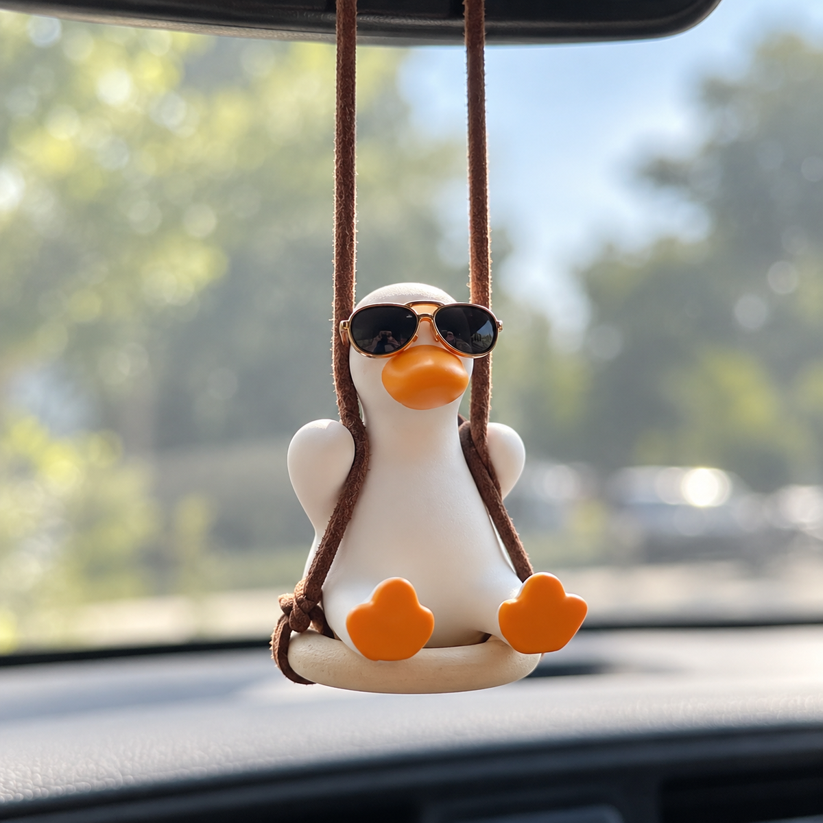 Swinging Duck Car Mirror Ornament
