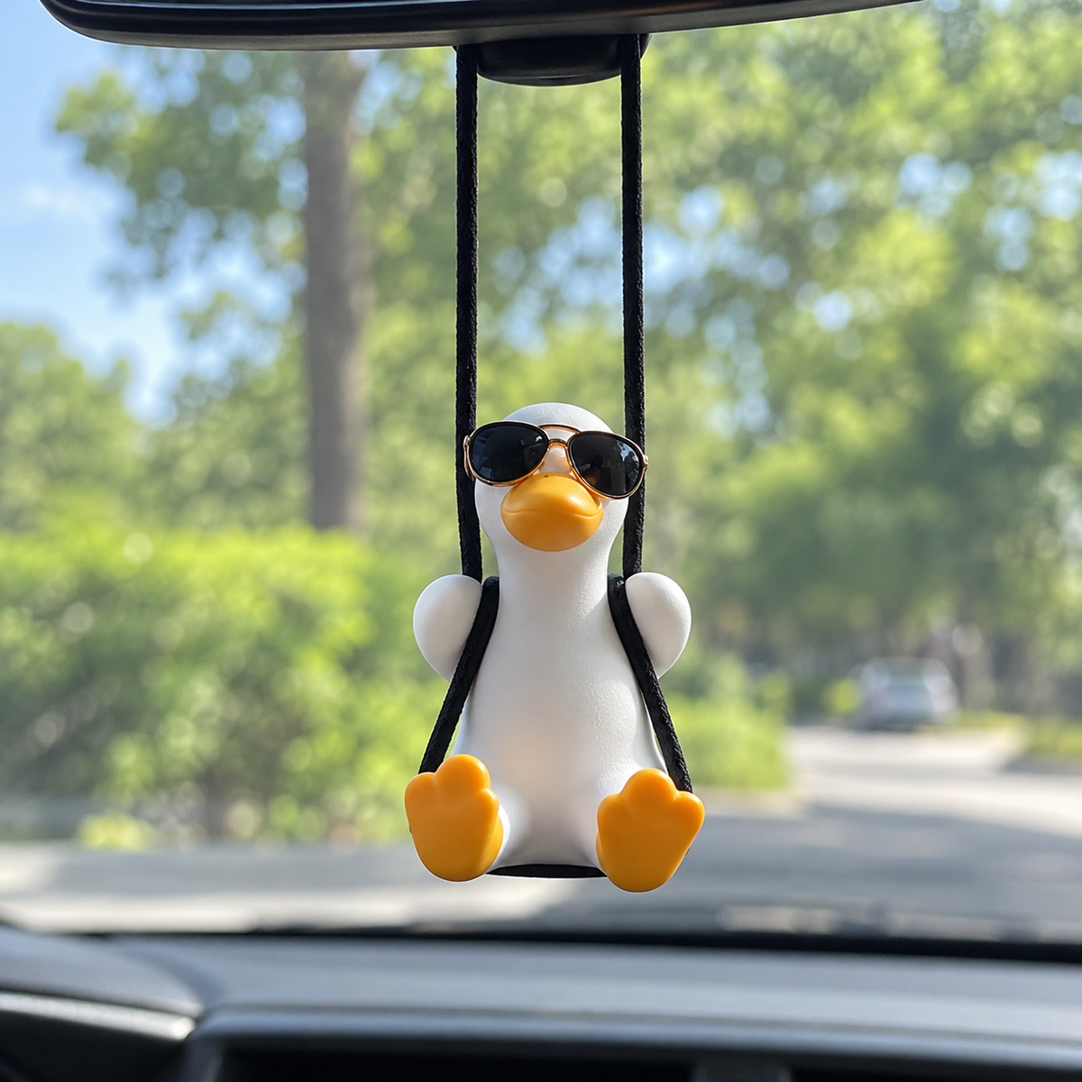 Swinging Duck Car Mirror Ornament