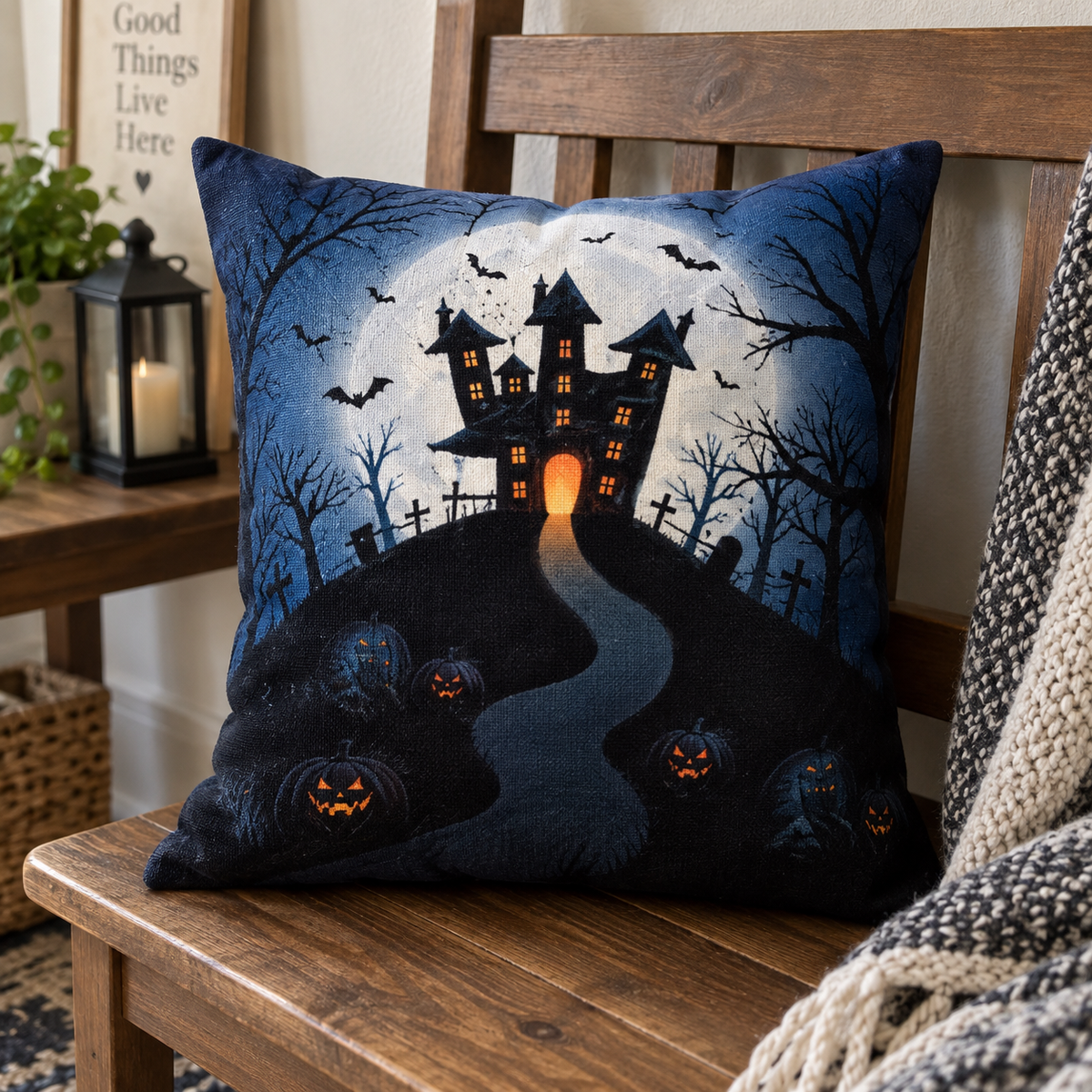 Decorative Scary Pumpkin Halloween Pillow Cases