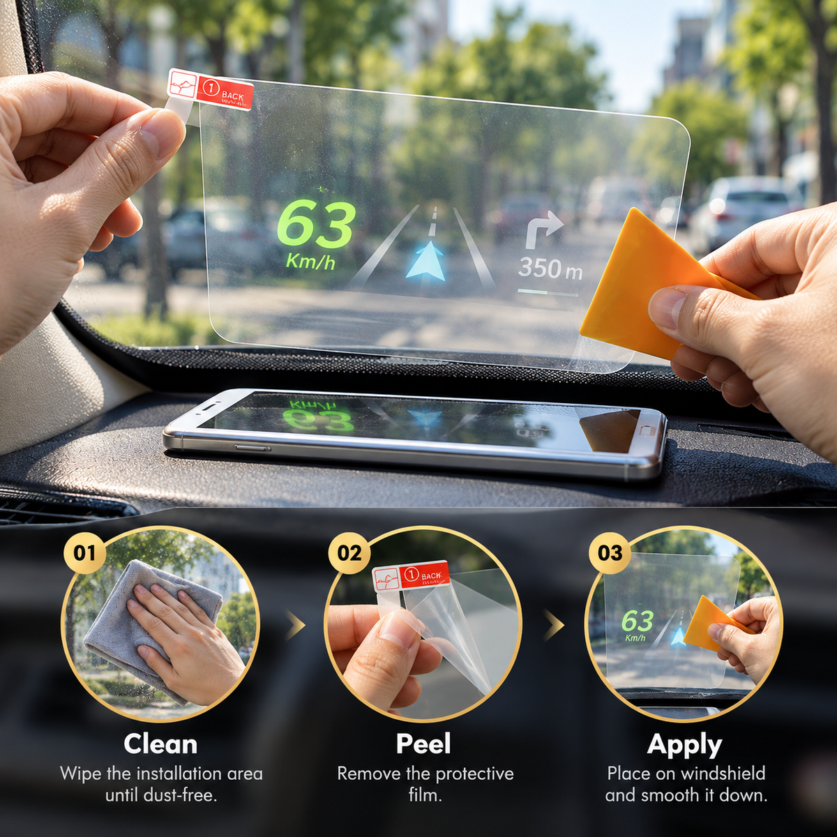 Car Head Up Display Navigation Reflective Film